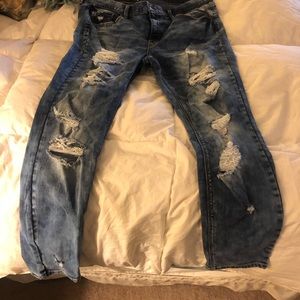 Distressed jeans, never worn